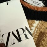 ZARA  Black and Brown Striped Crew Neck Sweater Photo 2