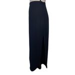 Vintage 90s Moods Pencil Maxi Skirt US 6 Formal Minimalist Holiday Back Slit Black Photo 2