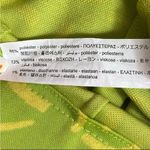 ZARA Flared Jacquard Print Knit Pull On High Rise Pants Lime Green Yellow XS Photo 8