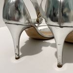 J.Crew 9 Silver Heels One Strap Ankle Strappy Open Sandals Holiday Party Formal Photo 11