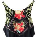 Cacique  Swim Plus Non Wire Floral Beaded‎ Tankini Top Black Size 24 Photo 2