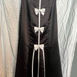 Jessica McClintock  for gunne sax  bow tie back black and white dress size 3/4 Photo 3