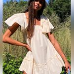 Free People  Cream Backless Tie Front Sundress Photo 4