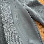 WORTH New York combination open blazer cardigan jacket wool leather size P XS Gray Photo 3