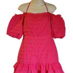 TALULAH Pink Sweetest Kiss Ruffle Off The Shoulder Tiered Dress Size Medium Photo 0