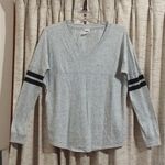 PINK - Victoria's Secret  V-Neck Long Sleeve Bling Tee Photo 0