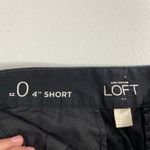 Ann Taylor EUC LOFT women's black 4" short khaki chino cotton shorts summer 0 Photo 4