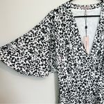BCBGeneration NWT  Black and White Animal Print Wrap Dress - Size: 12 Photo 8