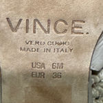 Vince Addie Taupe Leather Ankle Wrap Open Toe Bootie Heels Shoes Women's Size 6M Photo 7