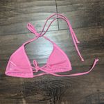 PacSun NWOT  Eco Pink Carly Ribbed Triangle Bikini Top Photo 2