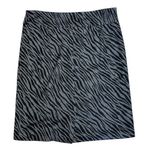 Tribal Knit Pencil Skirt Zebra Print Career Wear Stretch Casual Comfort Size 8 Gray Photo 4