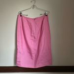 Ann Taylor Barbie Pink Knee Length Pencil Skirt Cotton Silk Blend Fully Lined Photo 3