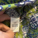 Anokhi Size S Cotton Wide Leg Crops Cropped Pants Print Boho Indie Green Photo 3