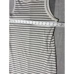 A New Day Striped Sleeveless Tank Dress White Black Ribbed Knit Casual medium Photo 2