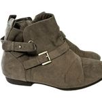 SO  Dark Gray Faux Leather 8.5 Medium Width Bootie Ankle Boot Casual Western Photo 0