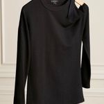 Stella & Dot Buckle Up Cold Shoulder Top in Black, size XL, Brand New! Photo 0