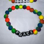 Set of Two Kandi Rave Bracelets “Dream” and “Peace” Photo 1