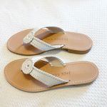 Jack Rogers RO Whipstitch Leather White Sandals size 8 NEW without box Photo 3