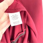 Haute Hippie  Burgundy Asymmetrical Draped Slit Front 3/4 Sleeve Fitted Dress Photo 10