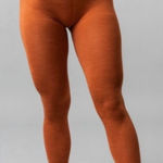 Alphalete Spiced Orange Halo Seamless High Rise Fitted Leggings Small Photo 0