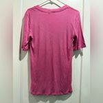 ZARA  Pink V-Neck Women's T-Shirt‎ Size L Photo 1