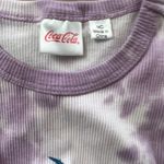 Women's Fanta Racerback Cropped Graphic Purple Tank Top Photo 2