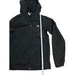 Adidas women’s lightweight black basic zip up hooded jacket sz S Photo 5