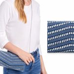 NWT D'MARGEAUX New York Evening Mirror Bag Clutch Blue Photo 1