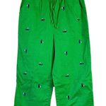 Quacker Factory Vintage Green The  Embroidered Whale Capris S Photo 0