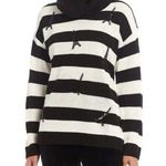 Karl Lagerfeld NWOT  Oversized Eiffel Tower Sequined Sweater Black & White XL Photo 0