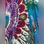 Kaktus Women’s Colorful Wearable Art Jacket Size Large Peacock Abstract Art Photo 9