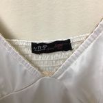ABS Allen Schwartz Victorian Babydoll Cami Top Satin White Coquette Lace Bow Fairycore Y2K Sz M Photo 3