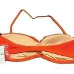J.Crew  NEW Scrunchie Sweetheart Color Rust/Orange Women XXL Textured Swim Top Photo 2