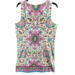 Maggy London  Shift Dress 16 White Pink Floral Mandala Sleeveless Euro Summer NEW Photo 5