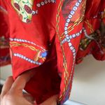 Sandro red silk cowboy boot western style long sleeve dress Size 4 Photo 7