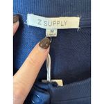 Z Supply  Dress Women Medium Blue Tie Dye Long Sleeve Ruffle Henley Maxi NWT‎ Photo 8