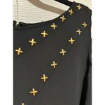 Versace NWT. $1280  COLLECTION COLD SHOULDER Shift Dress Black Size: M | US8 IT44 Photo 5