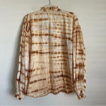 Alix of Bohemia Poet Sunrise Shibori Blouse Gold Tie Dye Long Sleeve Top Size M Photo 5