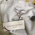 Opening Ceremony NWT Daisy Print Sheath Dress Mesh Panel Cream Pastel Yellow Y2K Photo 10