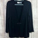 Chico's  Travelers Black Open Front Cardigan Shirt Photo 0