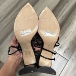 Schutz  Leaf Strappy Lace Up Heels Women's Black Gold Detail Size 10 EUC Photo 7