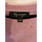 Lily Morgan Embellished Ruffle Hem Tunic Top Blouse Casual‎ Cute M/M Purple Size M Photo 2