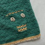 Tsumori Chisato teal Green and yellow crochet tank top with skull shaped pockets Size 2 Photo 1