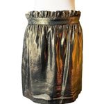 & Other Stories OTHER STORIES & LOS ANGELES ATELIER Gold Silk Mini Skirt Metallic Pockets 8 EUC Photo 7