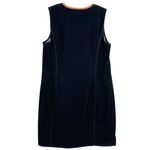 LRL Ralph Lauren Denim Dress Plus 14W 1/4 Zip New Leather Trim Neutral Classic Blue Photo 2