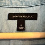 Banana Republic Tencel Denim Shirt Dress Light Wash Drawstring Small Photo 2