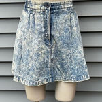 Vintage 80s Nike Challenge Court Andre Agassi Acid Wash Denim Tennis Skirt~M~ Photo 0