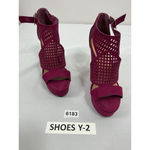 Bamboo Womans  Platform Wedge Sandals 10 Fuscia Open Toe Strappy Vented Photo 2