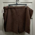 Auden NWT Women's Plus Size 4X Brown Fleece Fuzzy Cozy Sweater Knit Shorts Photo 1