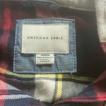 American Eagle  Cropped Flannel Hooded Photo 2